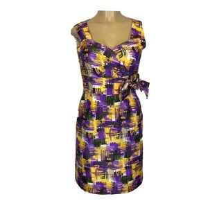 NWT Alex Marie Bora Bora LSU Tigers or Vikings purple & gold cocktail dress